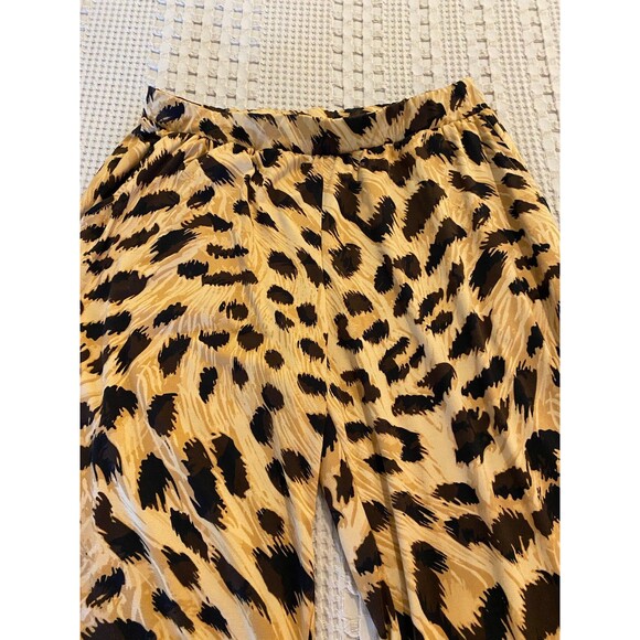 Iman Cheetah Animal Print Size Medium Pajama Pants w/ Pockets Elastic Waist - Picture 2 of 9